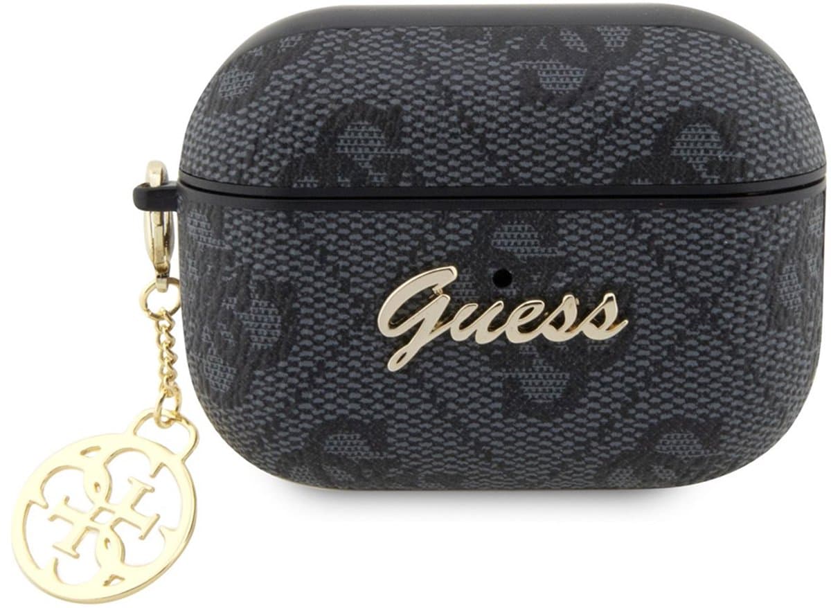 Guess 4G PU Leather Case - Apple Airpods Pro 2 (2e generatie met modelnummers A2700 en A2968) - Grijs — afbeelding 1