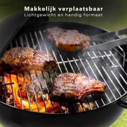 Cheqo® Bolvormige Barbecue - Tafel BBQ - Barbecue Tafelmodel - Zwart Metaal - Met Deksel en As Schaal - Inclusief EBOOK — thumbnail 5