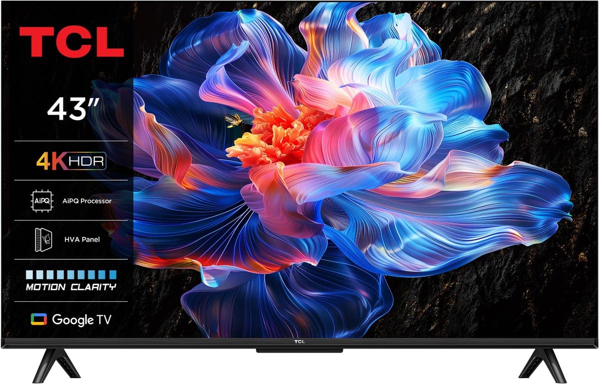 TCL 43P61K – 43 inch – 4K LED – 60Hz Smart TV — afbeelding 1