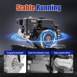 Horizontale 7,5 pk motor, 212 CC viertakt met elektrische starter - krachtpatser voor compressor, onkruidsteker, grasmaaier en meer — thumbnail 3