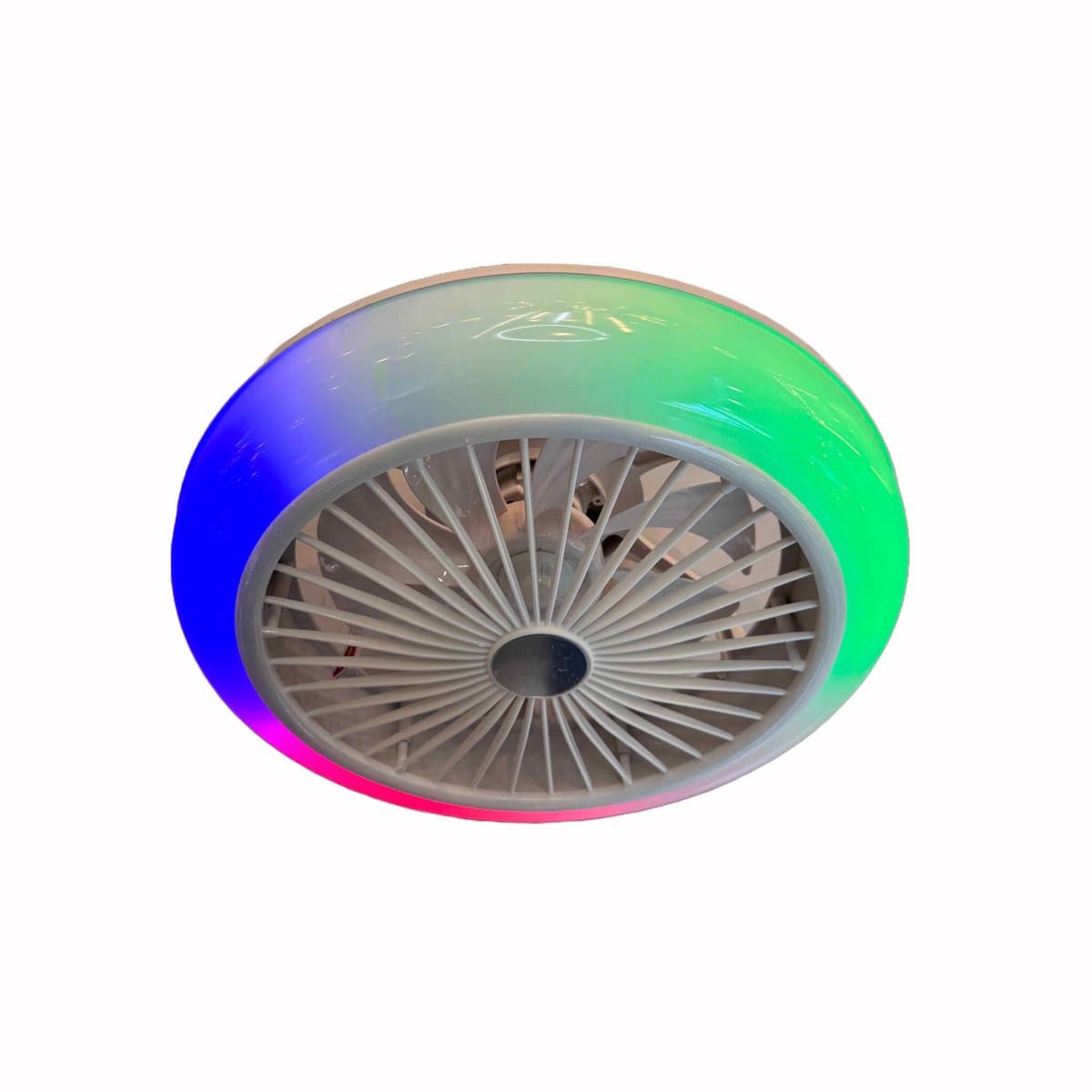 CristalRecord - Plafondventilator Iris met speaker Ø 44 cm RGB wit — afbeelding 1