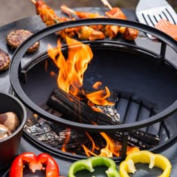 RJRoyal Living Plancha BBQ Camarada volledig Cortenstaal met 8 mm 70cmØ conische Bakplaat — thumbnail 5