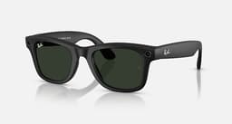 Ray-Ban: Meta Wayfarer - Clear to G15 Green Transitions - Matte Black — thumbnail 2