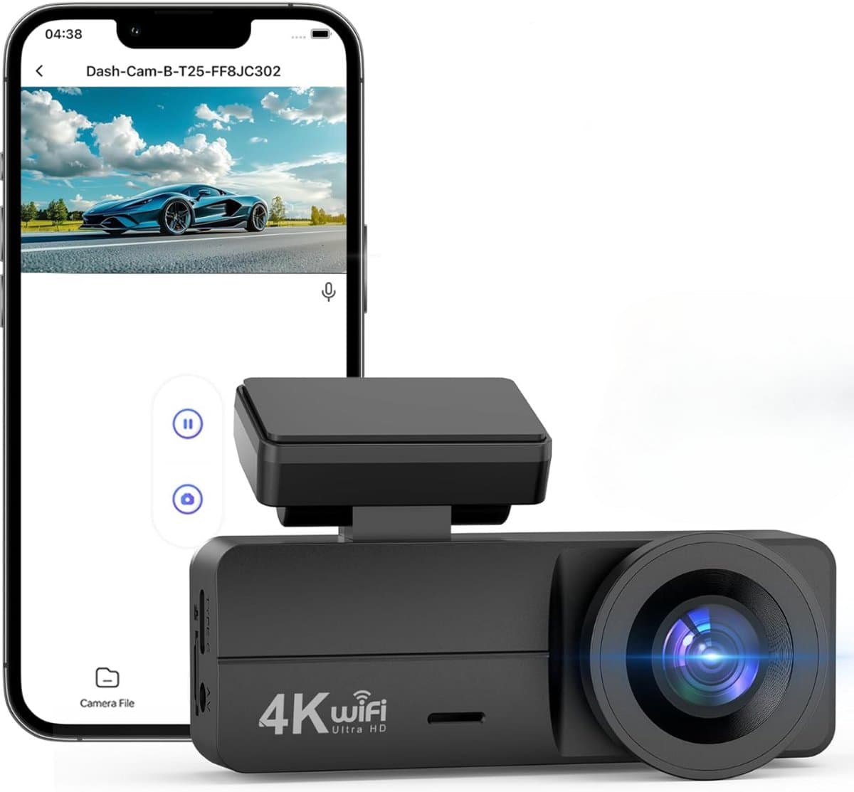 Dashcam - Daschcams - Auto - Camera - Vooruit - Achteruit - Video - Autobeveiliging - Parkeerbeveiliging - Recording - Dag en Nacht - Schadepreventie — afbeelding 1