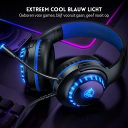StayPowered Gaming Headset - Ultiem Geluid & Comfort - Noise Cancelling Microfoon - Surround Sound - Multi-platform Compatibel - Plug & Play - Ergonomisch Design - LED Verlichting - Zwart/Blauw - Levering Sneller dan Aangegeven! — thumbnail 3