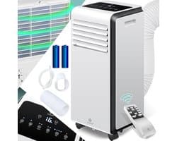 KESSER Mobiele Airco 4-in-1 – 9000 BTU – Energieklasse A – Koelen, Ontvochtigen, Ventileren & Nachtmodus – Timer & Afstandsbediening – Stil (50 dB) – Touch Display – Airlock – 360° Wielen – 1,8m Snoer
