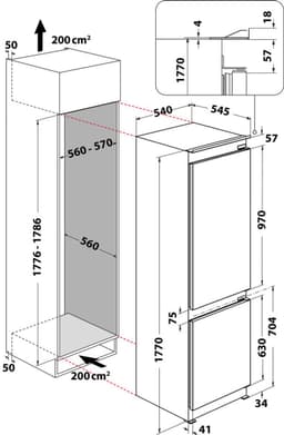 Whirlpool WHC18 T514 Ingebouwd 250 l Wit — thumbnail 3