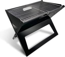 Draagbare opvouwbare grill met rooster - Zwart — thumbnail 1