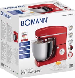 Bomann KM 6036 CB - Keukenmachine - 1500 W - 10 liter - Rood — thumbnail 4