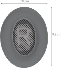 kwmobile 2x oorkussens geschikt voor Bose Quietcomfort 35 35II 25 15/QC35 QC35II QC25 QC15 - Earpads voor koptelefoon in zilver — thumbnail 5