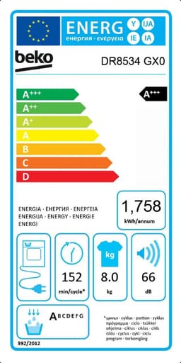 Beko DR8534 GX0- Warmtepompdroger — thumbnail 2