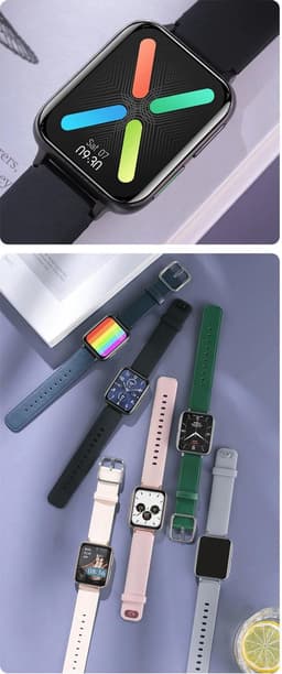 DrPhone CurvX - 3D Pixel Scherm - Smartwatch 44mm - 1.78 Inch 420*485 - ECG Fitness Tracker Hartslag - Grijs — thumbnail 5