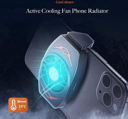Mobiele telefoonkoeler - Premium gsm ventilator voor mobiele gaming telefoon -  Game Handle Radiator Mobiele telefoonkoeler Mini-koelventilatoren - werkt met iPhone en Android — thumbnail 2