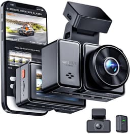 VANTRUE E2 1944P+1944P Dashcam Auto 5GHz WiFi GPS, Draadloze en Spraakgestuurde Dashcam Voor Achter, WDR-nachtzicht, Buffer Parkeermodus Autocamera, 2,45 Inch Lusopname G-sensor, Max. 512GB — thumbnail 2