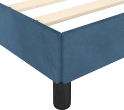 Bedframe met hoofdeinde, donkerblauw, 140 x 190 cm, fluwelen bedframe voor slaapkamer, familiebed, slaapkamer, hotel, logeerkamer — thumbnail 2