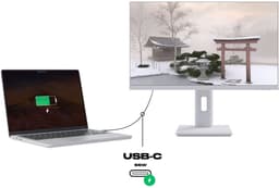 JAPANNEXT Monitor 23,8" IPS WQHD (2560x1140) | USB-C | Wit - JN-IPS238Q-HSPC6-W — thumbnail 5