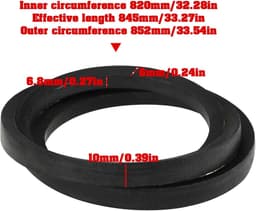2 stuks grasmaaier V-riem Z sectie 10 mm breedte 845 mm steeklengte vervang OEM YGD728 compatibel met YARDMAX YG2760 - ShopVlot — thumbnail 3