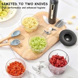 Elektrische knoflookpasta-mixer - hakmolen - multifunctionele keukenmachine - USB-aangedreven - compact keukengereedschap - geschikt voor gehakt - knoflookpasta-bereiding en het hakken van fruit en groenten - zwart — thumbnail 3