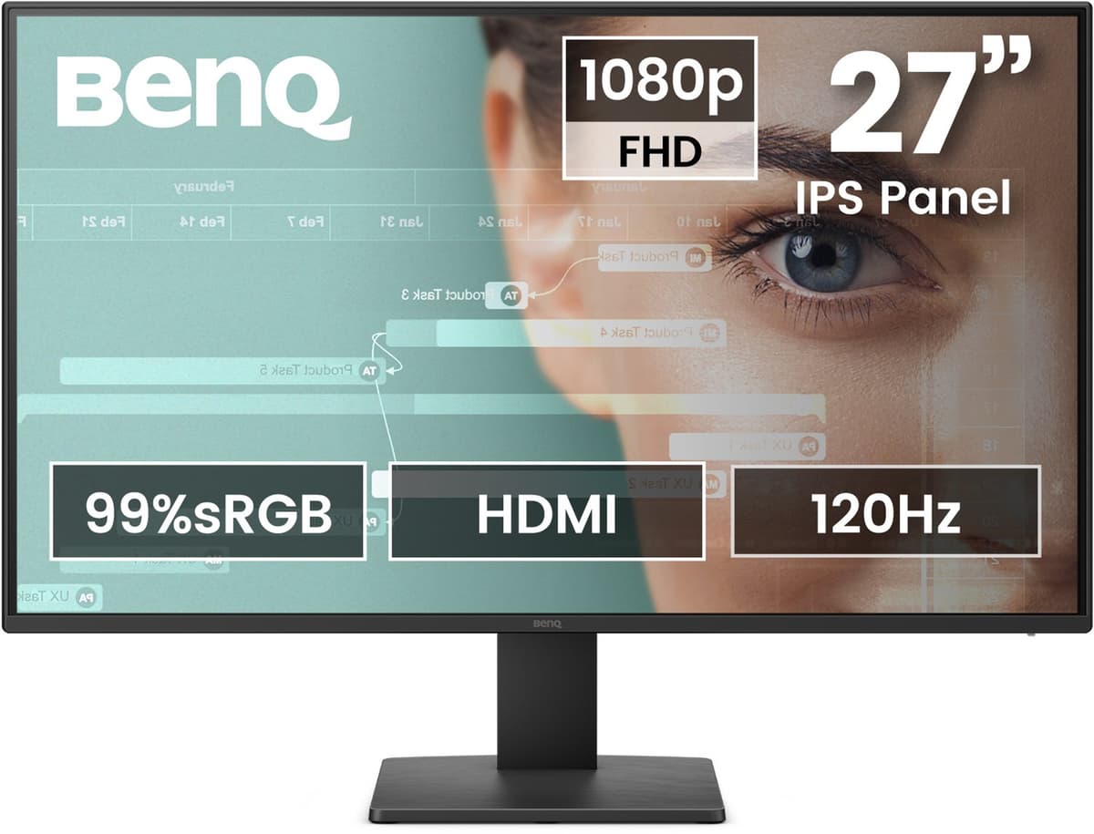 BenQ GW2791P Monitor met Speakers - 27 Inch Full HD IPS Scherm - 120Hz - 1ms MPRT - Eye Care - DisplayPort & HDMI — afbeelding 1
