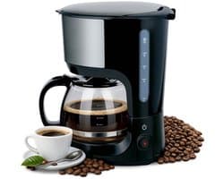 alpina Koffiezetapparaat 1,25L - Koffiemachine voor Filterkoffie - Geschikt voor 10 Koppen Koffie - Warmhoudfunctie en Druppelstop - Zwart