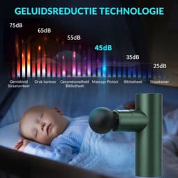 KLS® Massage Gun - Massage Gun Mini - Massage Pistool - Groen - 10cm x 5cm x 14cm — thumbnail 4