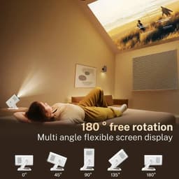 Mini beamer - Mini projector - draagbare beamer - WiFi 6 & Bluetooth 5.0 - 4K support - korte projectieafstand - Home Cinema — thumbnail 5