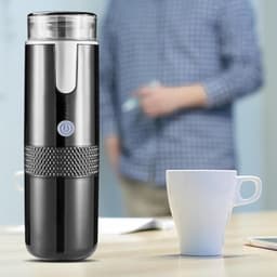 Draagbaar Koffieapparaat - Capsule Koffie - 160ml - Oplaadbaar - Geschikt voor Capsules en Gemalen Koffie - zwart — thumbnail 5
