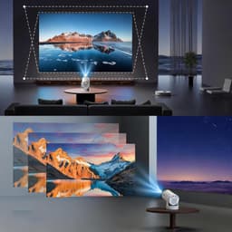 HY300Ultra Projector - Beamer -Mini Smart Projector- 200 ANSI - Native 720P - WiFi - Bluetooth 5.4 - Automatische Keystone Correctie - 180° Draaibaar - 35-110 Inch-wit-Home Cinema — thumbnail 2