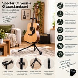 Specter Universele Gitaarstandaard – Stevig, Verstelbaar en Opvouwbaar — thumbnail 2