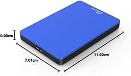 USB 3.0 Externe Draagbare Harde Schijf - Blauw - 1TB - Ultrasnelle Gegevensoverdracht - Voor PC, Mac, PS4, PS5 en Xbox One — thumbnail 1