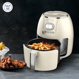 Retro Airfryer - 4 L met digitale timer - Wit — thumbnail 2