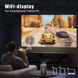 Byintek - X20 - Beamer - Projector Beamer - Mini Meamer - Full HD 1080P 4k - 65W - 1280x720dpi - Automatische focus - met WiFi - 250 ANSI Lumens - Android 11.0 - Zwart — thumbnail 3