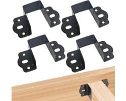 Bedframe hardwarebeugels,Bedbeugels voor bedframe 4X Bevestigingsset