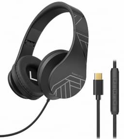 PowerLocus P2 Wired - Koptelefoon met Draad USB-C - Microfoon - Inklapbaar - Over-Ear Hoofdtelefoon met Kabel - Comfortabele Pasvorm - Audio Sharing Port - Zwart — thumbnail 1