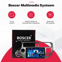 Boscer 2 Din Autoradio met Draadloos Apple CarPlay & Android Auto - Geschikt voor Kia Rio (2012-2014) - 9 Inch IPS Scherm - Bluetooth, Handsfree Bellen & FM Radio - Achteruitrijcamera & Microfoon — thumbnail 4