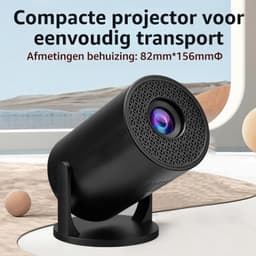 Draagbare Beamer 1080p Full HD - Bluetooth HDMI USB - 150 ANSI Lumen LCD Zwart - Voor Thuisbioscoop En Buiten — thumbnail 4