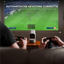 Mini Beamer Draadloos - 360 ANSI Lumen Full HD - LED - Android 11.0 Smart TV - Compact Draagbaar - Thuisbioscoop — thumbnail 4