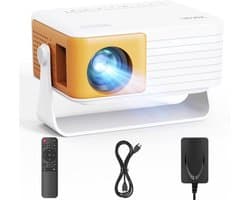 Mini Beamer Draagbaar - 1280 x 720 Resolutie - 6000 Lumen Helderheid - LED Technologie - Voor Thuisbioscoop En Kinderentertainment