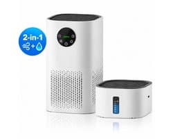 Jeavy 2-in-1 Luchtreiniger & Luchtbevochtiger – Afneembare Bevochtigingsmodule – H13 HEPA filter – Automatische Modus – Wit