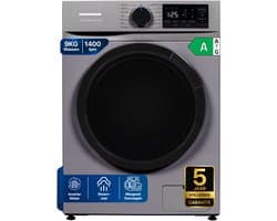 Heinner HWM-M914IVNSA+++ Slanke Wasmachine 9 kg – 1400 tpm – Energieklasse A – Digitaal display – 15 programma’s – Zilver – 5 Jaar Garantie
