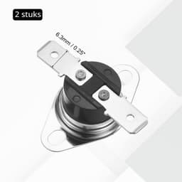 Thermoschakelaar, 2 stuks, 95 °C, normaal gesloten, 125 V, 16 A, thermostaat, snap-disc, temperatuurschakelaar voor magnetrons, oven, koffiezetapparaten, bakeliet materiaal — thumbnail 3