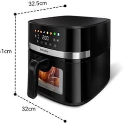 Heteluchtfriteuse Grote Capaciteit - 8,5 Liter Inhoud - 2000 W Vermogen - Transparant Venster - Gezond Koken - Keukenapparaat — thumbnail 4