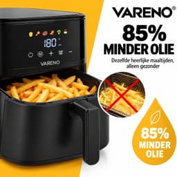 Airfryer 8 Liter – 1700W – Digitale Airfryer met LED Touchscreen – 7 Programma’s – PFAS-vrije Antiaanbaklaag – Vareno AF8 — thumbnail 5