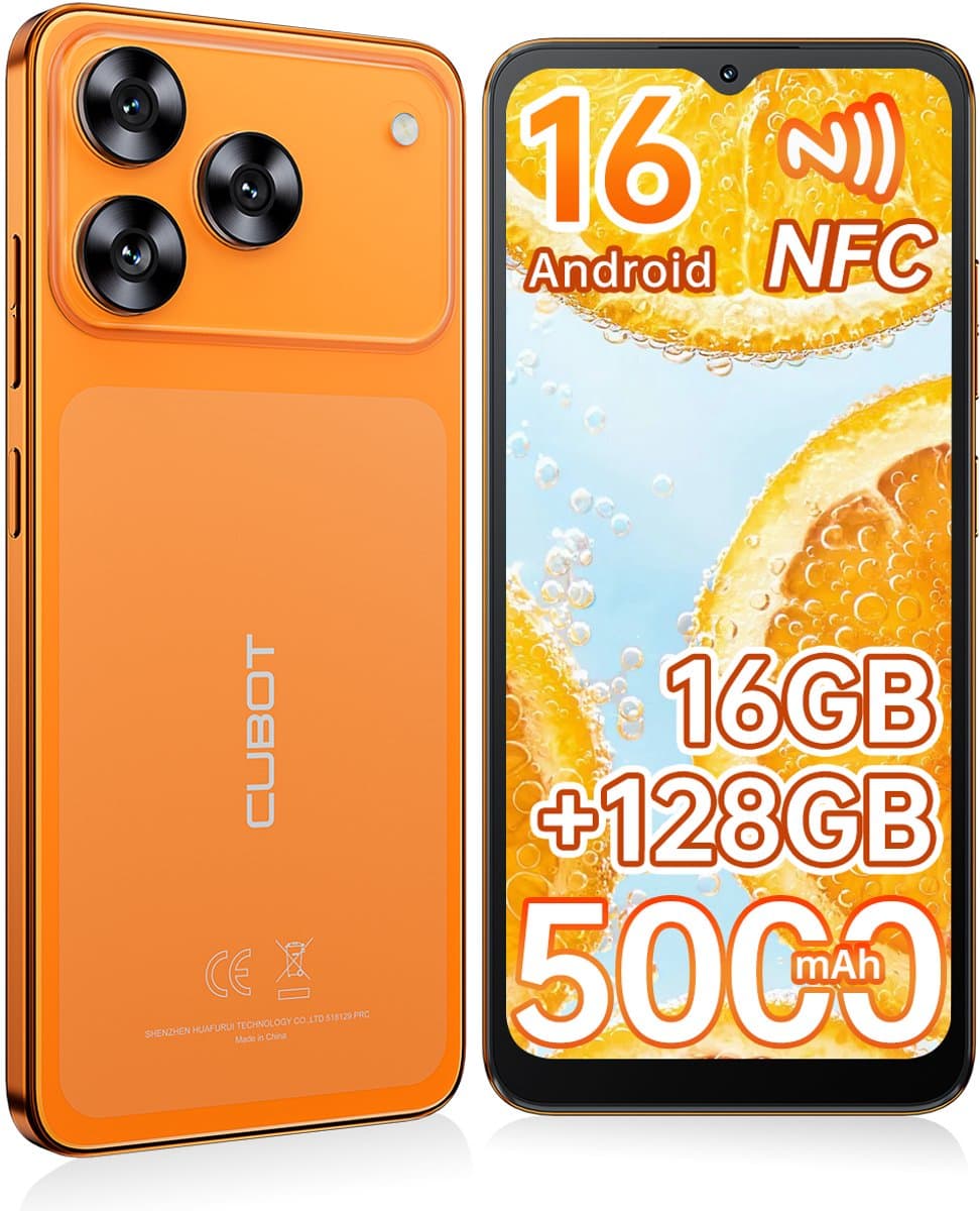 CUBOT A50 Smartphone - 20GB RAM - 128GB ROM - 6,58" - Android 16 - 5000 mAh - NFC - GPS - Oranje — afbeelding 1