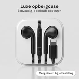 Nuvance Oortjes met Draad - Bedrade Oordopjes - USB-C Oortjes - Oordopjes met Draad en Microfoon - In-Ear Oordopjes - Zwart — thumbnail 4