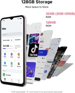 DOOGEE Note 60 Smartphone - 6,56" - Android 16 - 32GB(3+29) RAM - 128GB ROM - 6150 mAh - Lichtgewicht 190 g - 3,5 mm hoofdtelefoonaansluiting - NFC - GPS - Roze — thumbnail 4