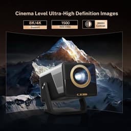 Beamer 1500 ANSI Lumen - Android 14 Smart Tv - 1080p Full HD Resolutie - LCD - Draagbaar - Voor Gaming En Thuisbioscoop — thumbnail 3