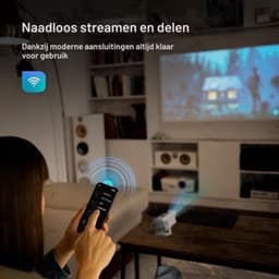 Mini Beamer 1080p Full HD - LED Projectie - 1920 x 1080 Resolutie - Wit - Voor Thuisbioscoop En Zakelijk Gebruik — thumbnail 5