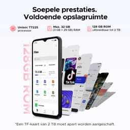DOOGEE Note 60 - 4G Dual SIM Smartphone - Android 16 -32 GB RAM + 128 GB ROM / 2 TB TF - UNISOC T7225 - 6150 mAh - 8,5 mm ultraslank - 6,56 inch HD+ - 13 MP + 5 MP- NFC - Vingerafdruk - Gezichtsherkenning -Zwart — thumbnail 5