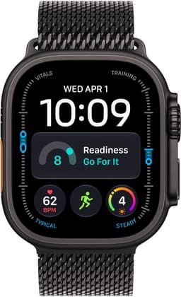 Apple Watch Ultra 4 49mm Zwart (Zwarte Milanese Band L) — thumbnail 2